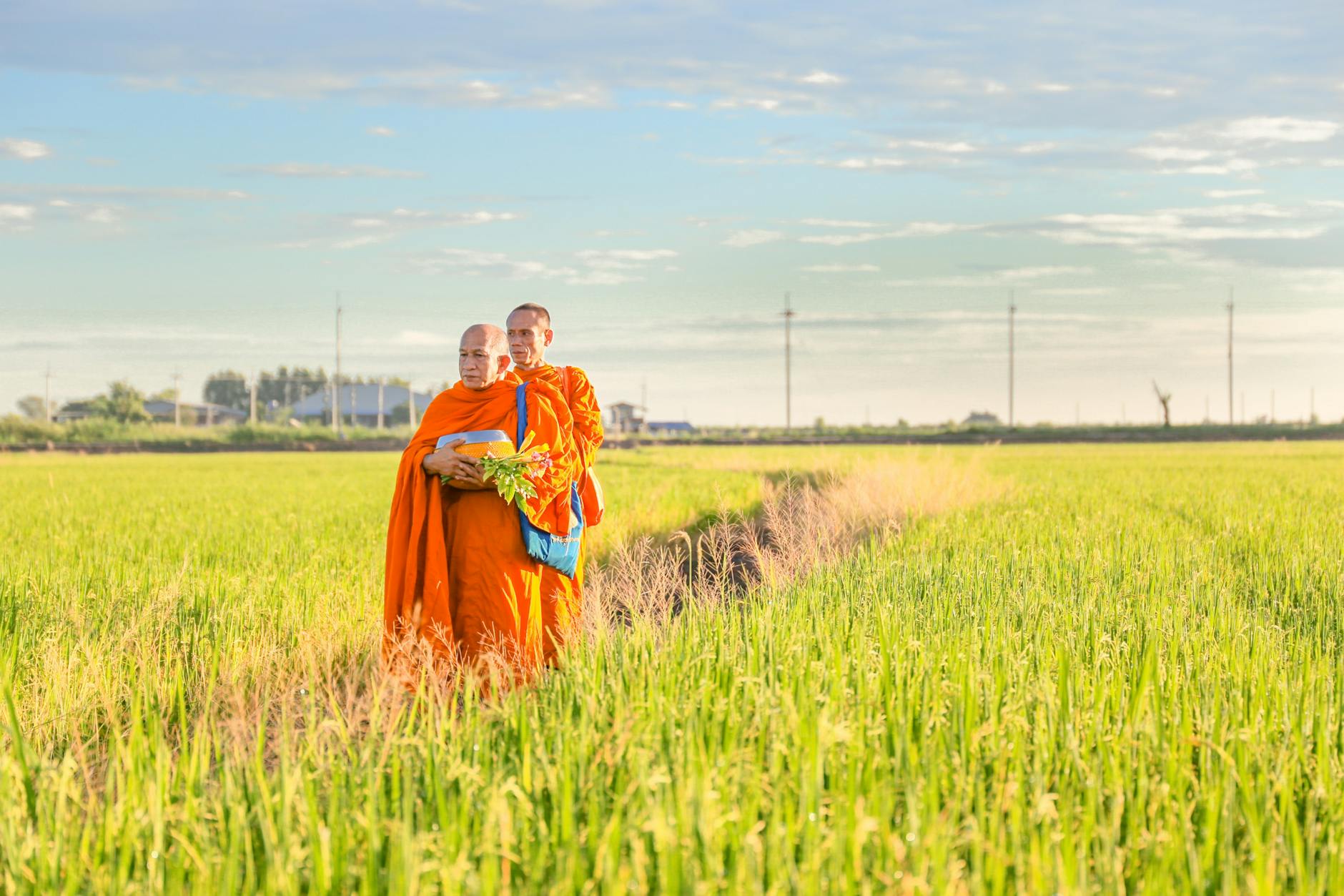 men standing on grass field
