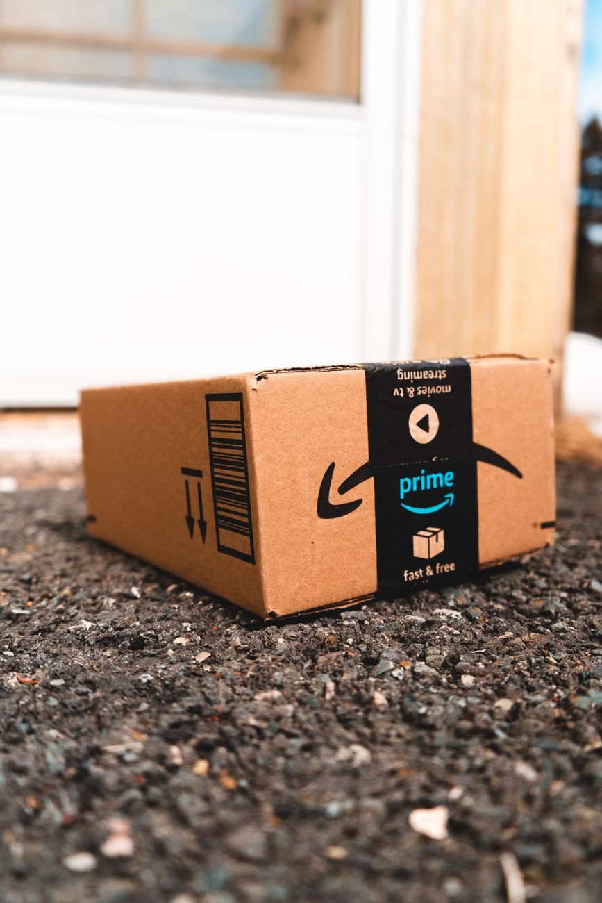 amazon prime package on the porch put upside down