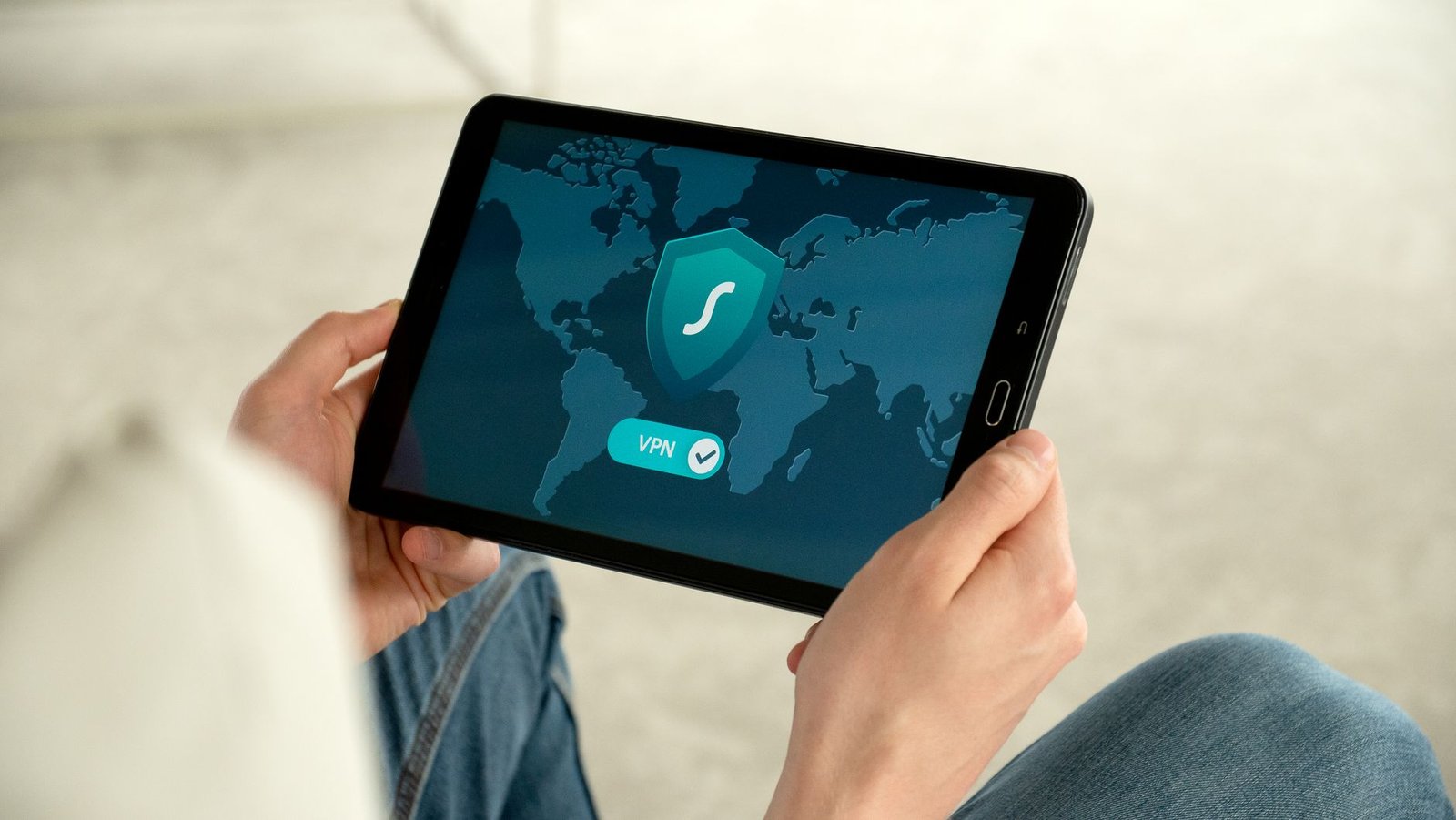 person holding a tablet