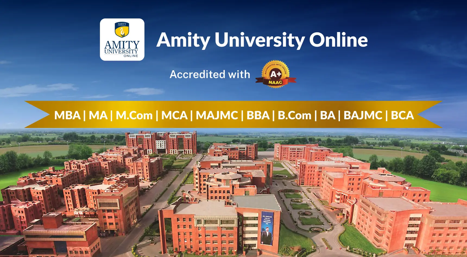 Amity University Online offers multiple professional degree courses through tieups globally in various countries