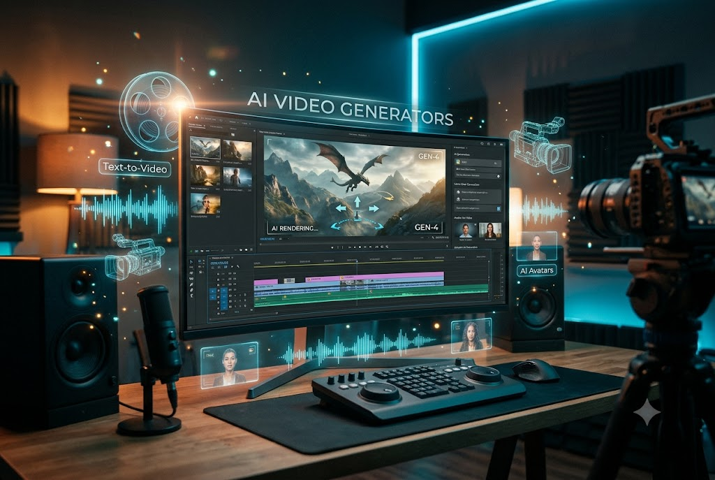 GyanMuse’s assessment of the best AI video generators in 2026, from Veo and Runway to Kling and HeyGen, with plans, prices and who each tool suits.