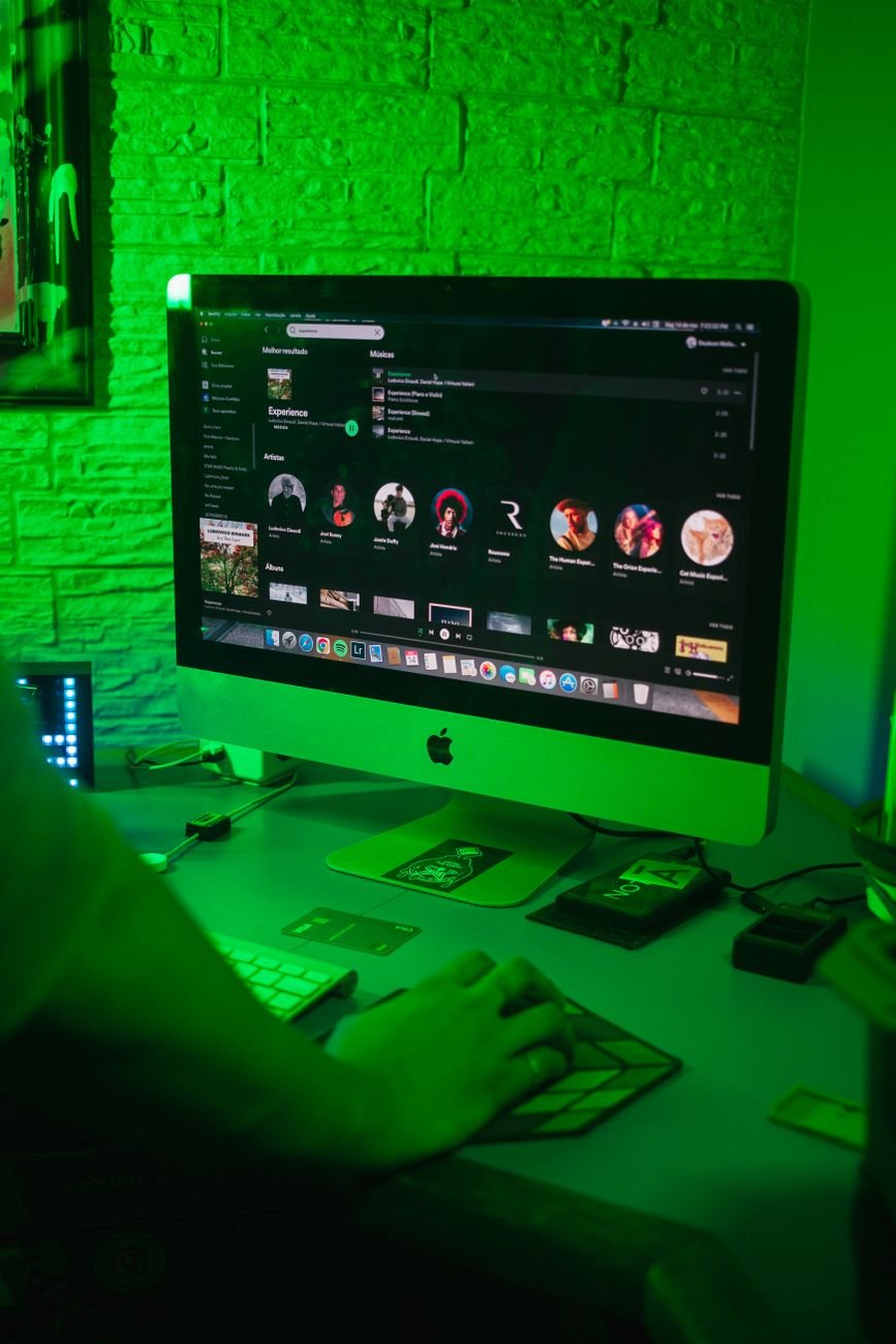 spotify on computer screen