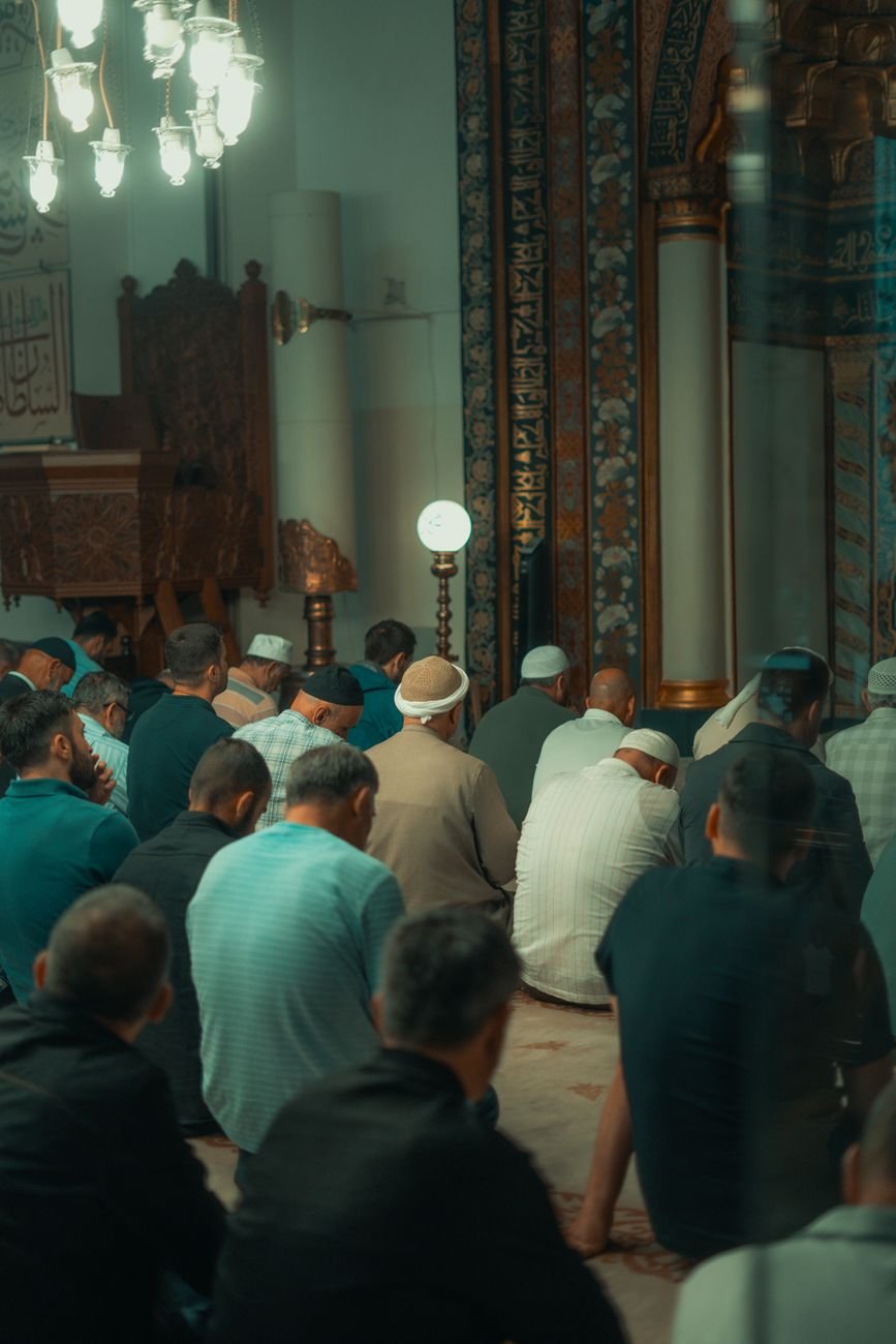worshippers in mosque